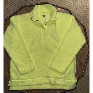 Aerie Neon Yellow Cowl Neck Sweater